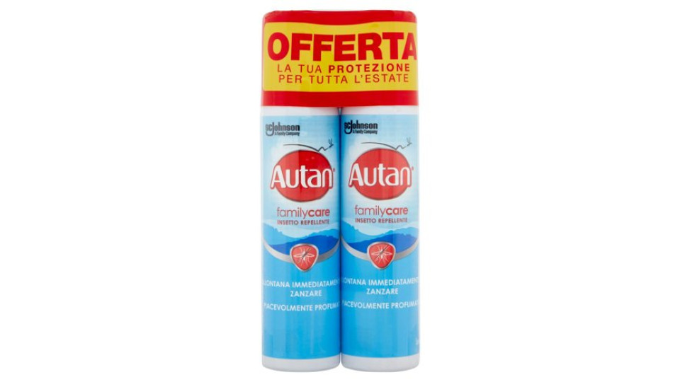 Autan Family Care Antizanzare Tigre e Comuni, Bipacco, Insetto Repellente, 2 x 100ml