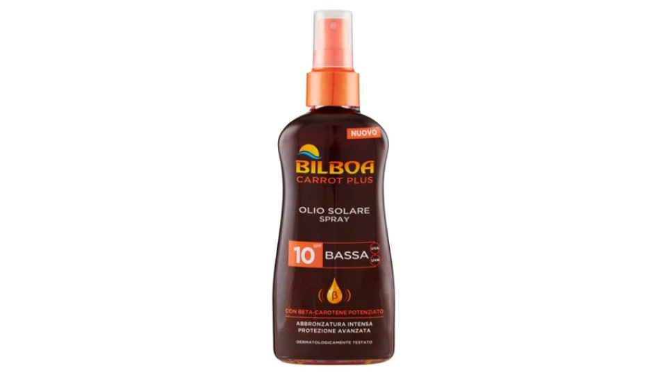 Bilboa Carrot Plus Olio Solare Spray SPF 10 Bassa 200 ml