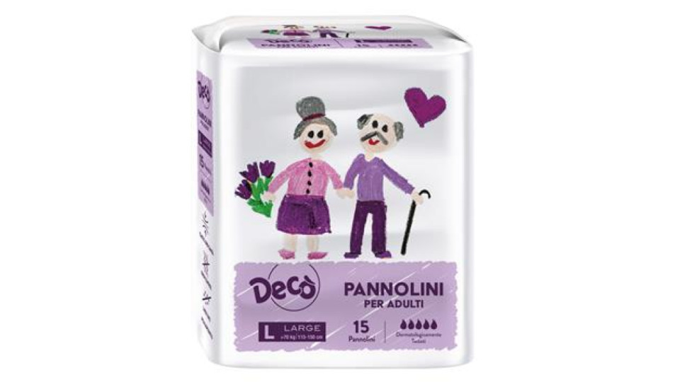DECO PANNOLONI IGIEN.LARGE15PZ