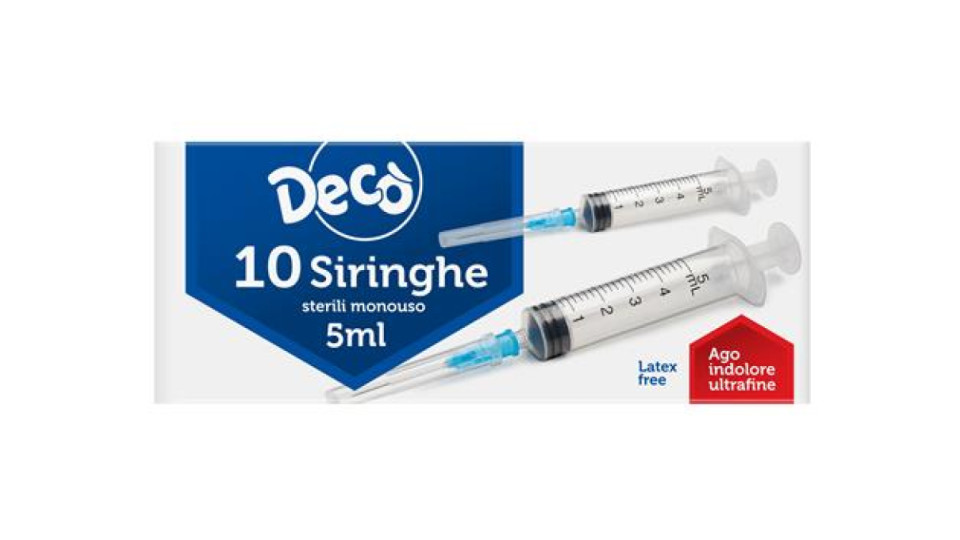 Decò SIRINGHE MONOUSO Ultra fine 5ml x 10pz