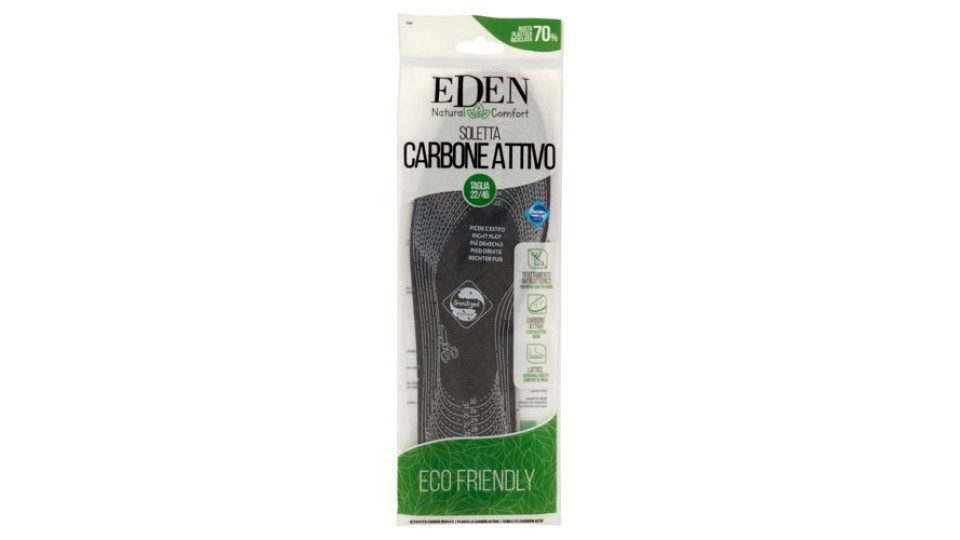 Eden Natural Comfort Soletta Carbone Attivo Taglia 22/46