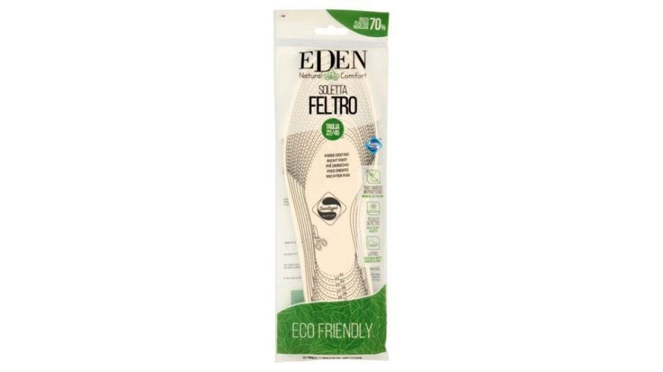 Eden Natural Comfort Soletta Feltro Taglia 22/46