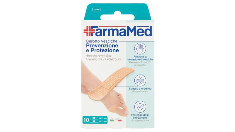 FarmaMed Cerotto Vesciche Prevenzione e Protezione 10 pz