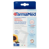 FarmaMed Compressa Adesiva Ustioni e Abrasioni con protezione batteriostatica 3 pz