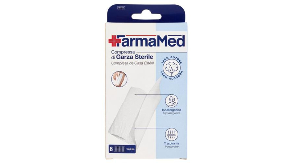 FarmaMed Compressa di Garza Sterile 18x40 cm 6 pz