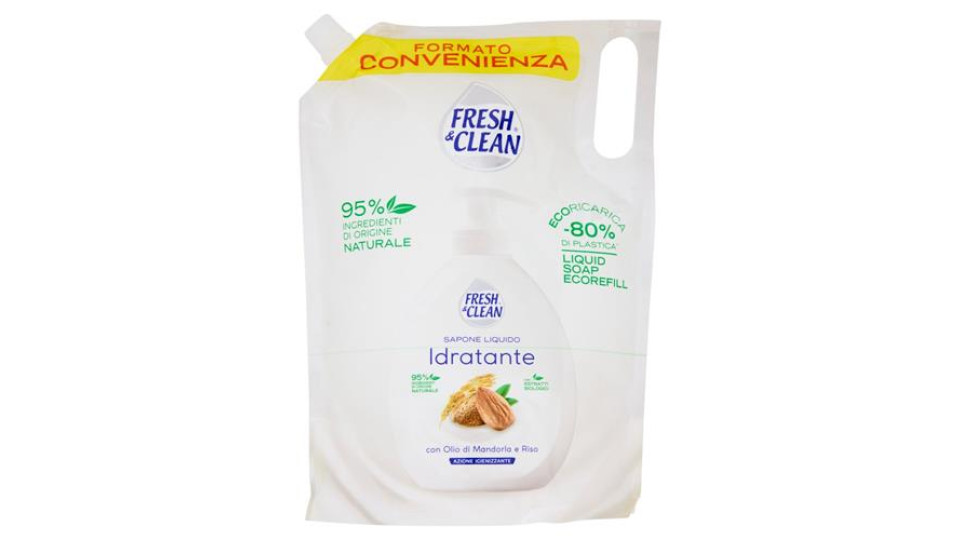 Fresh & Clean Sapone Liquido Nutriente Olio di Argan e Avena Ecoricarica 1000 ml