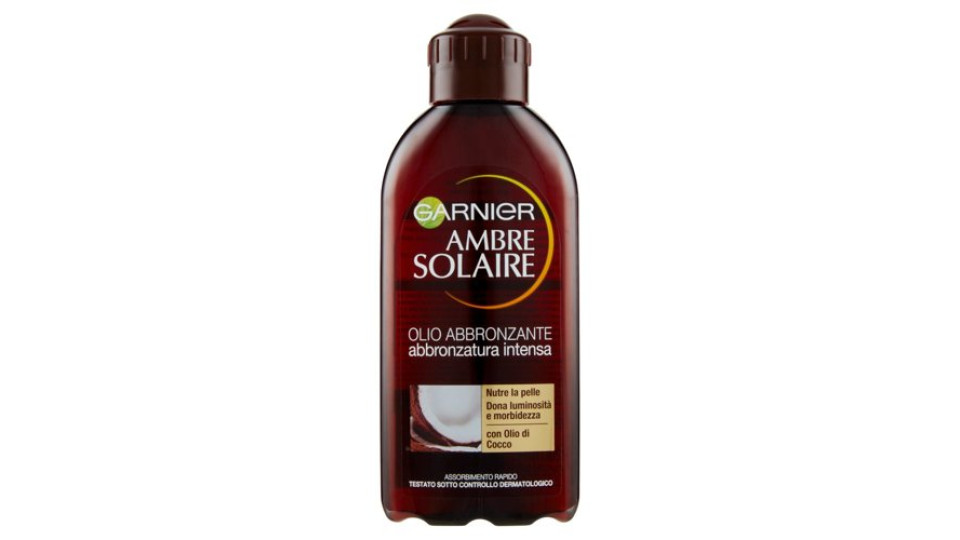 Garnier Ambre Solaire Olio Abbronzante Abbronzatura Intensa, 200 ml