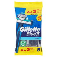 Gillette Blue II Rasoio da Uomo Usa e Getta - 8 rasoi + 2 Gratis