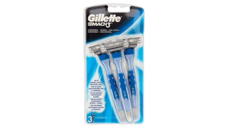 Gillette Mach3 Rasoio da Uomo Usa e Getta - 3 rasoi