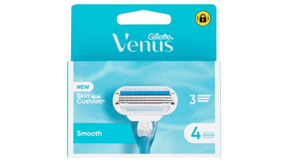 Gillette Venus Smooth Lame per Rasoio da Donna 4 Ricariche