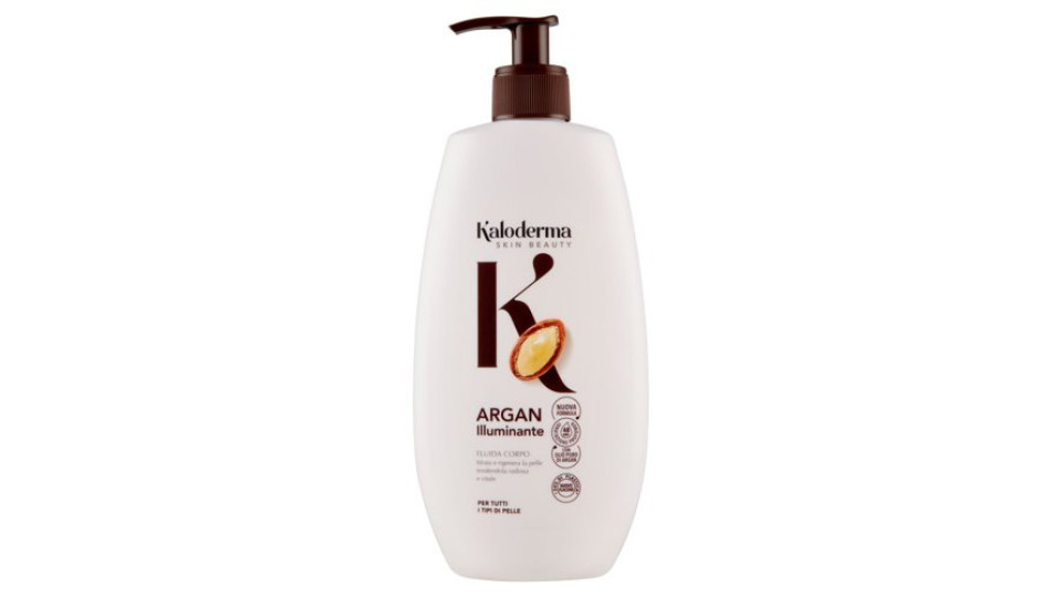 Kaloderma Illuminante Argan Fluida Corpo per Tutti i Tipi di Pelle 400 ml