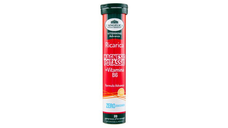 L'Angelica Vitermine Advance Ricarica Magnesio Potassio + Vitamina B6 20 compresse effervescenti 82