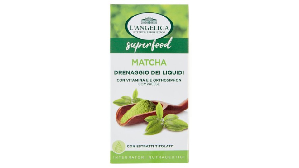 L'Angelica superfood Matcha Drenaggio dei Liquidi 60 compresse 30 g