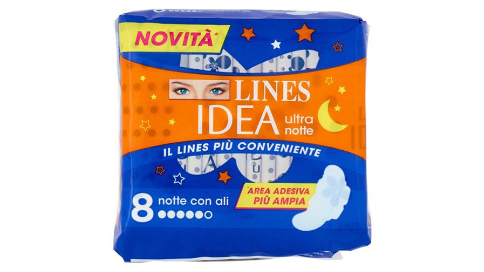 Lines Idea ultra notte con ali 8 pz
