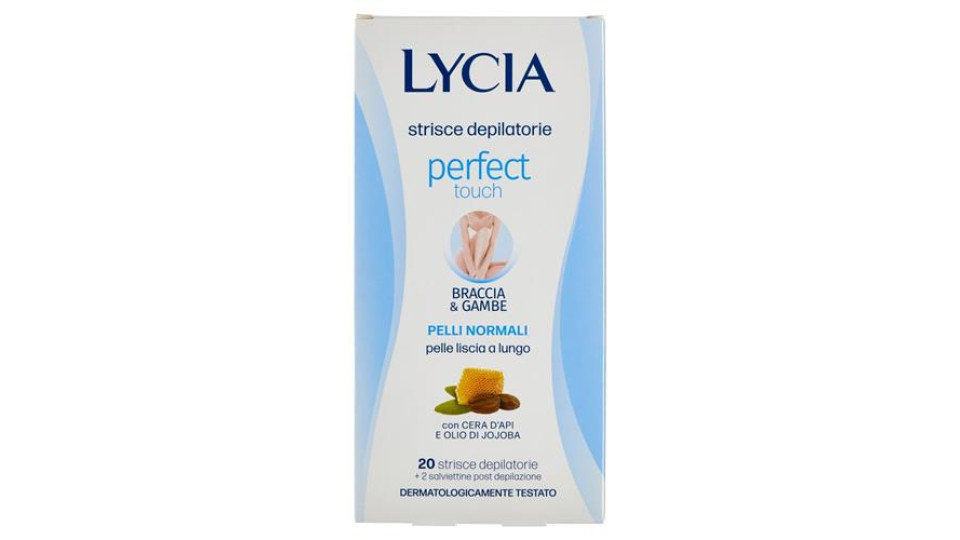 Lycia perfect touch strisce depilatorie Braccia & Gambe Pelli Normali 20 strisce + 2 salviettine