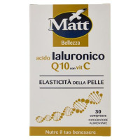 Matt Bellezza acido Ialuronico Q10 con vit C 30 compresse 12 g