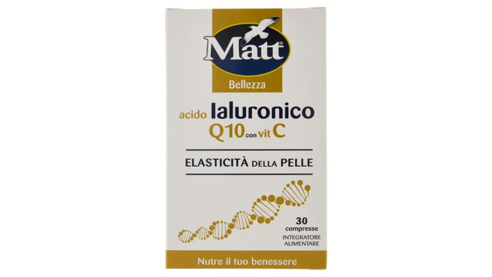 Matt Bellezza acido Ialuronico Q10 con vit C 30 compresse 12 g