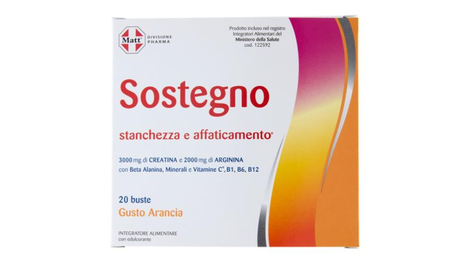 Matt Divisione Pharma Sostegno 20 buste Gusto Arancia 160 g