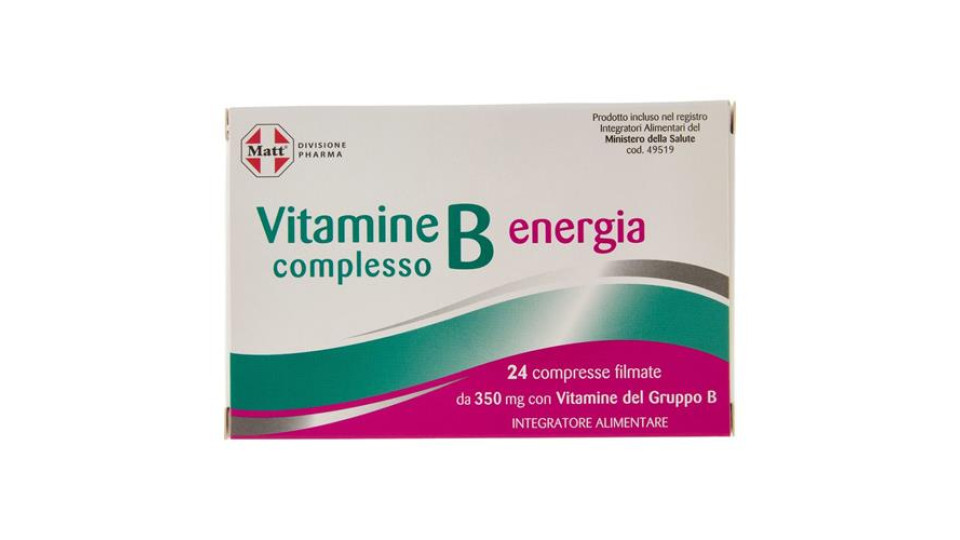 Matt Divisione Pharma Vitamine complesso B energia compresse filmate 24 x 350 mg