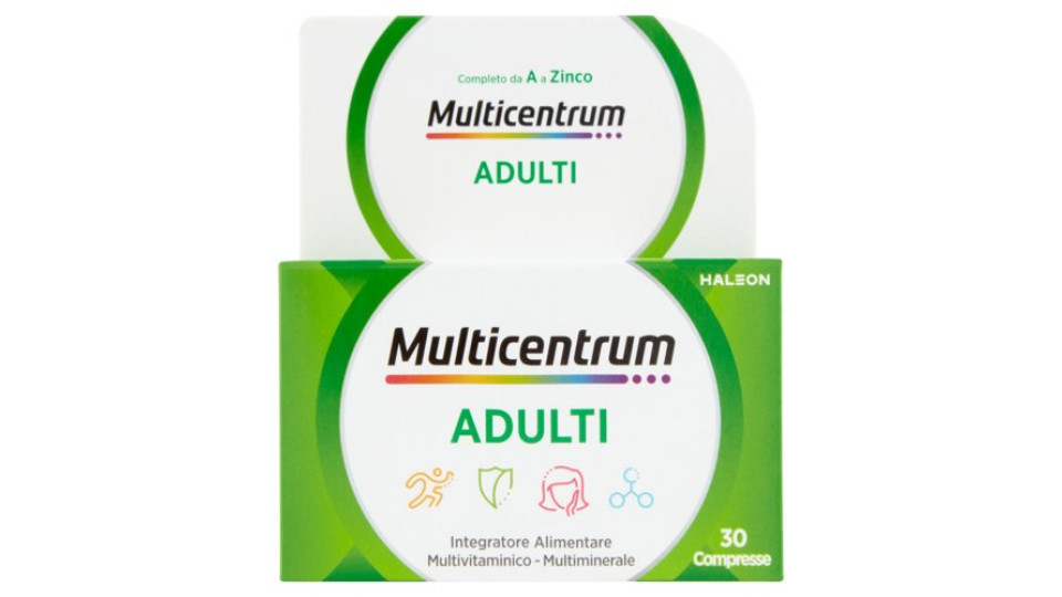 Multicentrum adulti integratore multivitaminico completo vitamina C , A 30 compresse 30 g