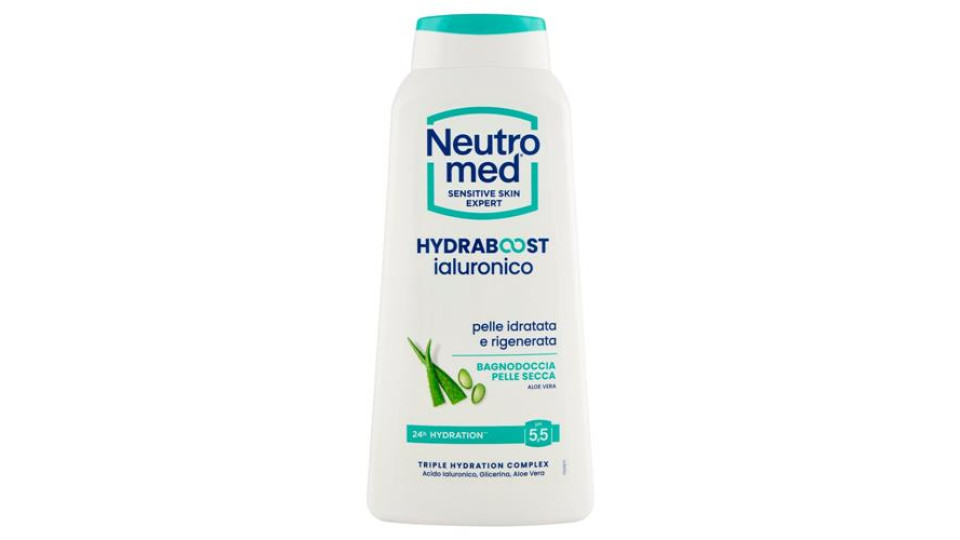 Neutromed Hydraboost ialuronico Bagnodoccia Pelle Secca Aloe Vera pH 5,5 600 ml