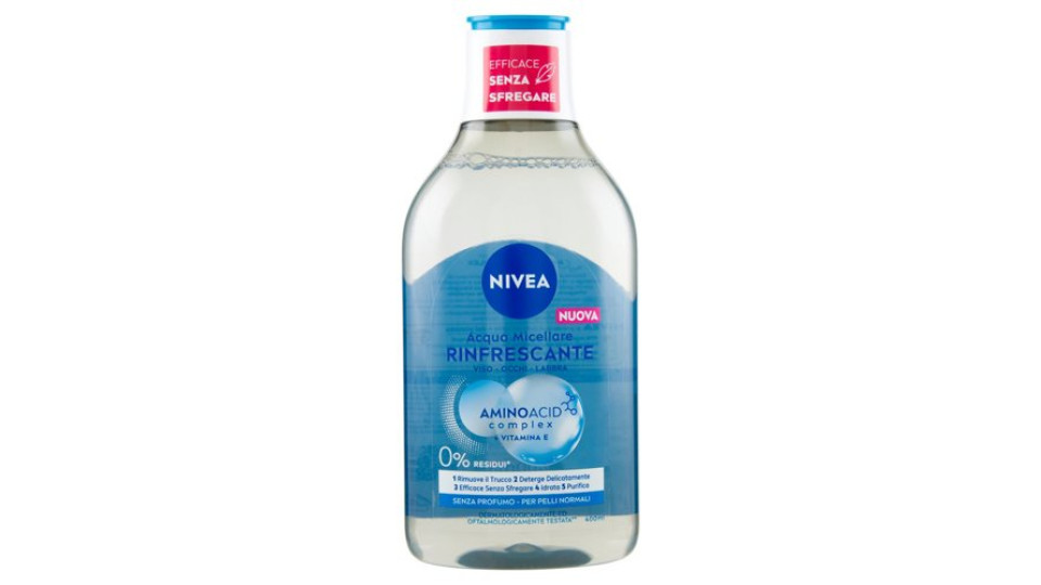 Nivea Acqua Micellare Rinfrescante per Pelli Normali 400 ml
