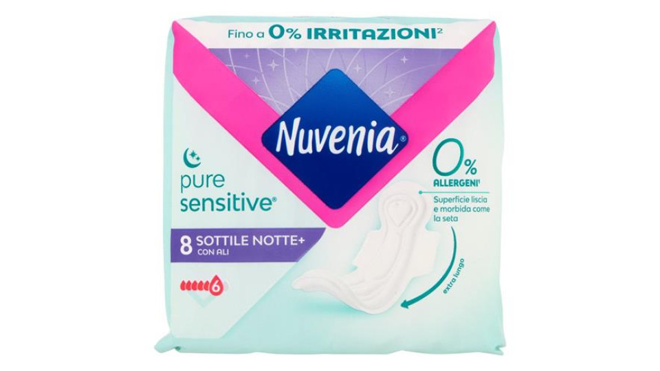 Nuvenia Pure Sensitive Sottile Goodnight+ con Ali 8 pz