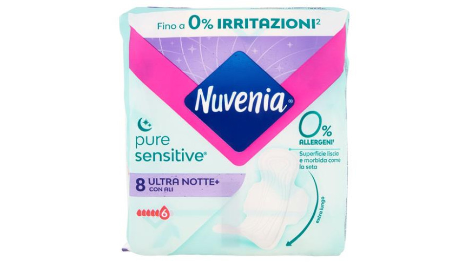 Nuvenia PureSensitive Ultra Notte con Ali 8 pz