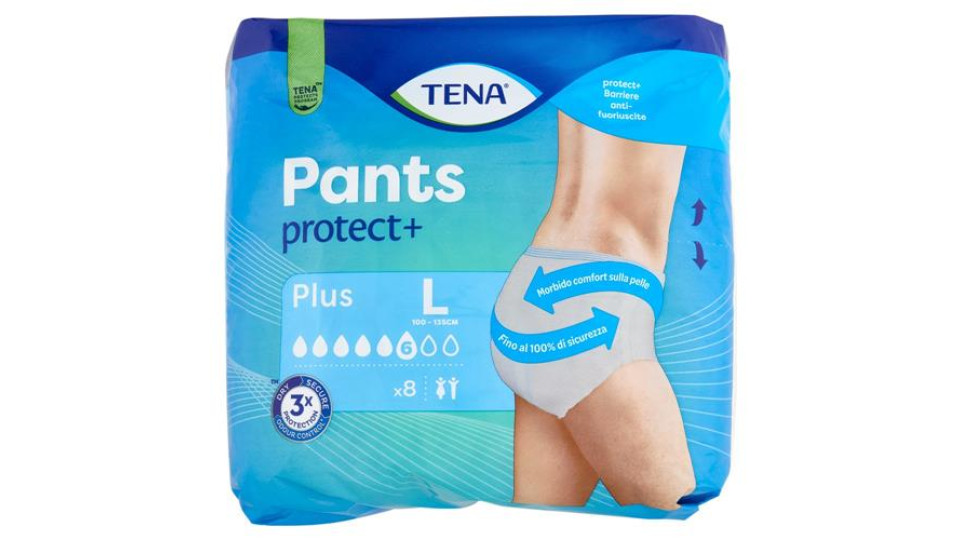 Tena Pants protect+ Plus L 8 pz
