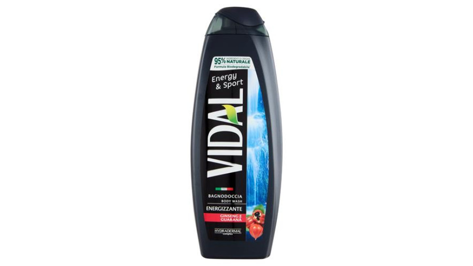 Vidal Energy & Sport Bagnodoccia Energizzante Ginseng e Guaranà 500 ml