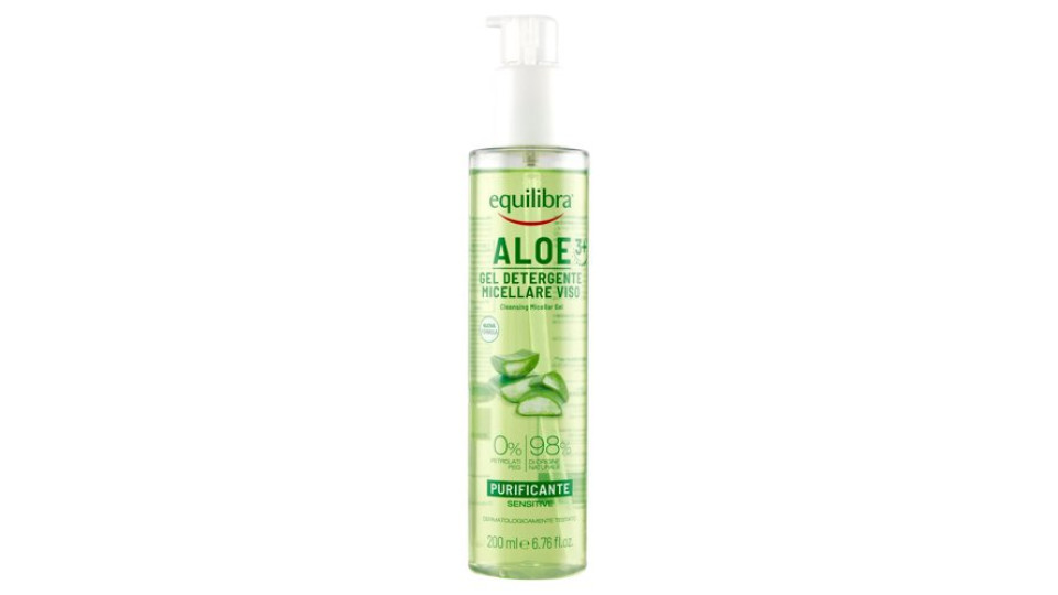 equilibra Aloe 3+ Gel Detergente Micellare Viso Purificante 200 ml