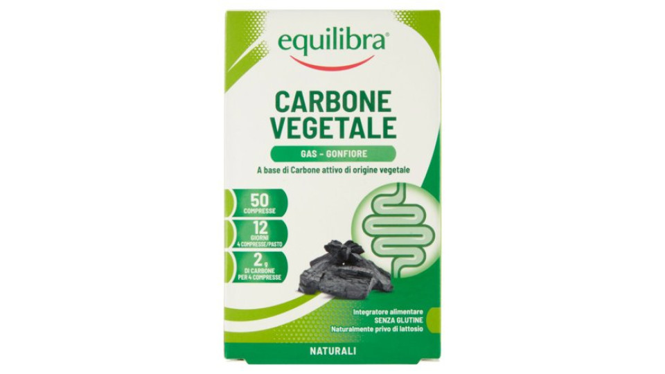 equilibra Carbone Vegetale Gas - Gonfiore 50 Compresse 40,0 g