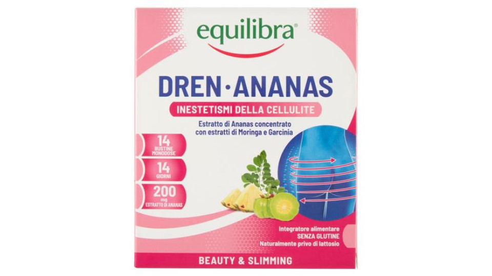 equilibra Dren-Ananas Inestetismi della Cellulite 14 Bustine Monodose 56 g