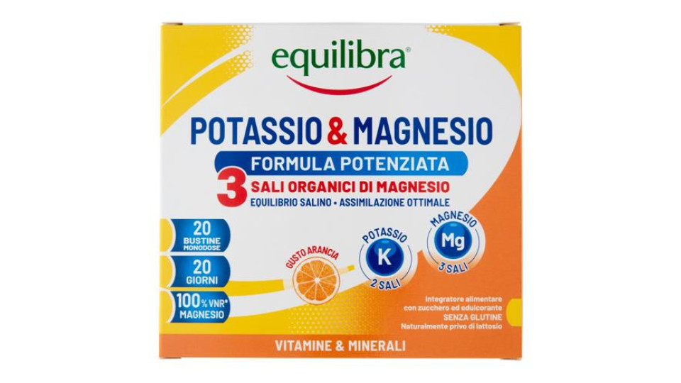 equilibra Potassio & Magnesio 3 Formula Potenziata Bustine Monodose 20 x 5,2 g