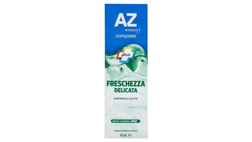 AZ Ricerca Dentifricio Complete Plus Freschezza Delicata Menta Leggera 65 ml