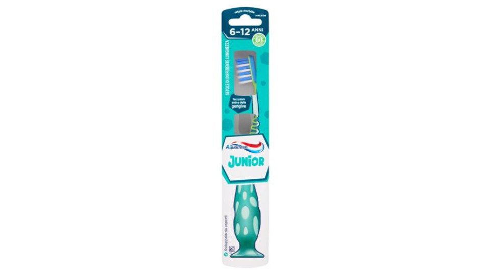 Aquafresh Flex Junior spazzolino denti igiene orale per bambini da 6 a 12 anni