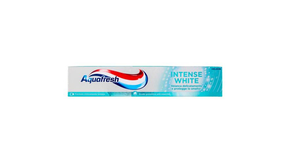 Aquafresh Intense White, Dentifricio Effetto Sbiancante, Gengive Sane Denti Forti Alito Fresco 75 ml