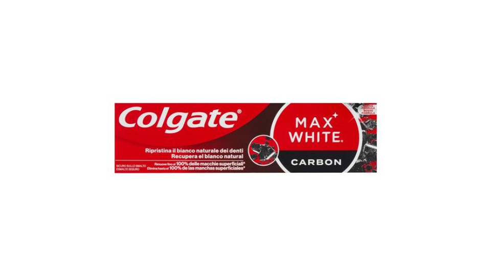 Colgate dentifricio sbiancante Max White Carbone Attivo 75 ml