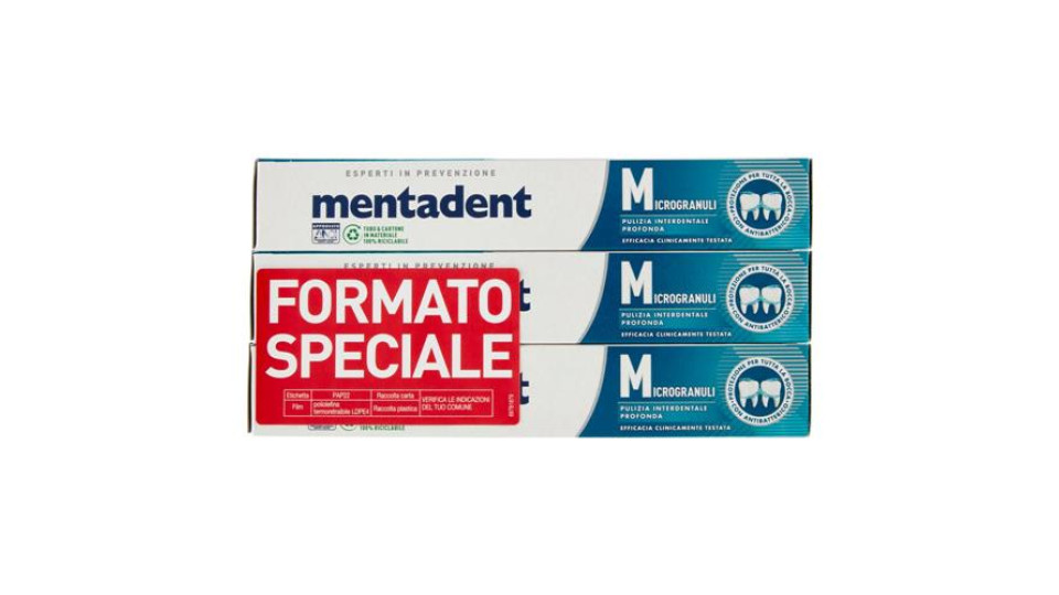 Mentadent Esperti in Prevenzione Microgranuli 3 x 75 ml