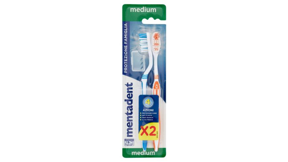 Mentadent Protezione Famiglia medium 2 pz