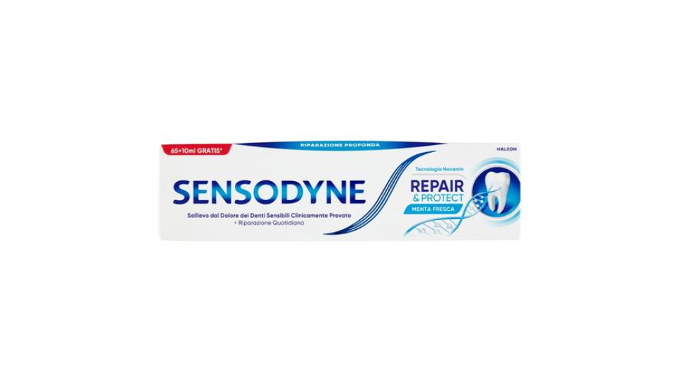 Sensodyne Repair & Protect, Dentifricio per Denti Sensibili, Uso Quotidiano, 65+10ML gratis