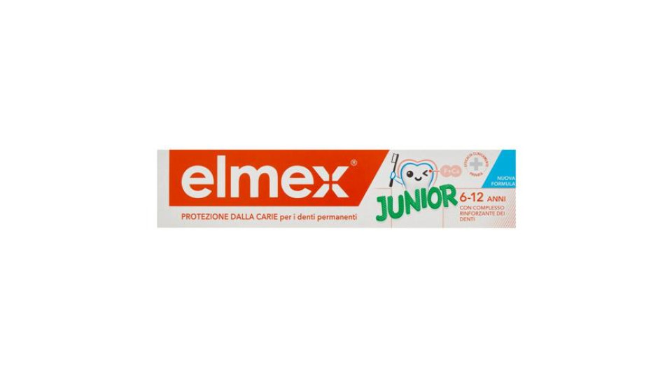 elmex dentifricio Junior bimbi, bambini 6-12 anni 75 ml