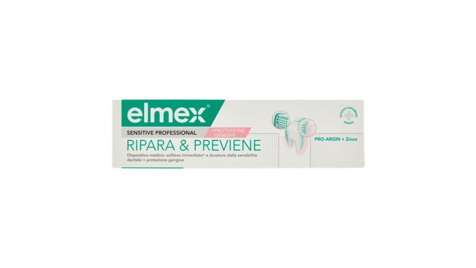 elmex dentifricio Sensitive Professional Ripara e Previene denti sensibili 75 ml