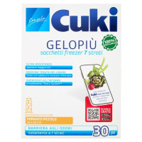 Cuki Congela Gelopiù sacchetti freezer 7 strati Formato Piccolo 18 x 28 cm 30 pz