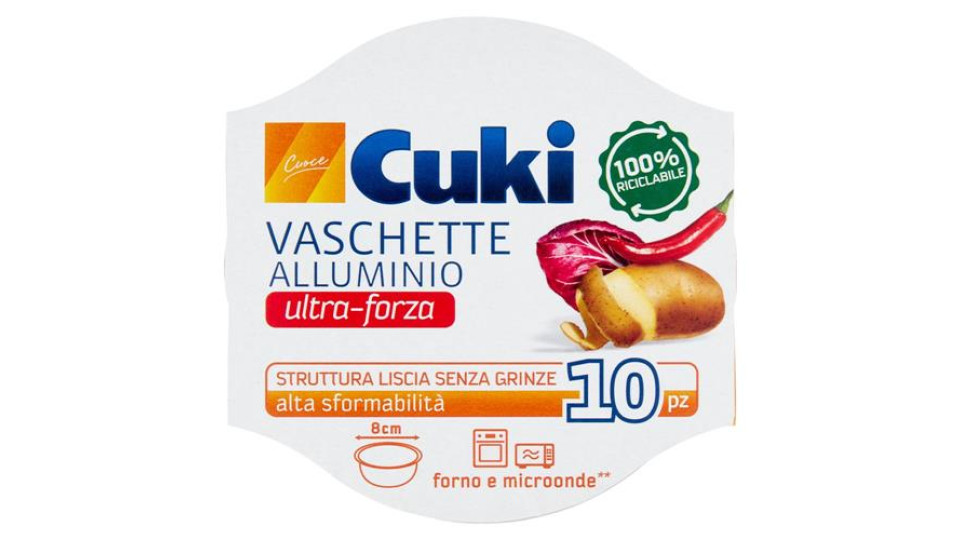 Cuki Cuoce Vaschette Alluminio ultra-forza 8cm 10 pz