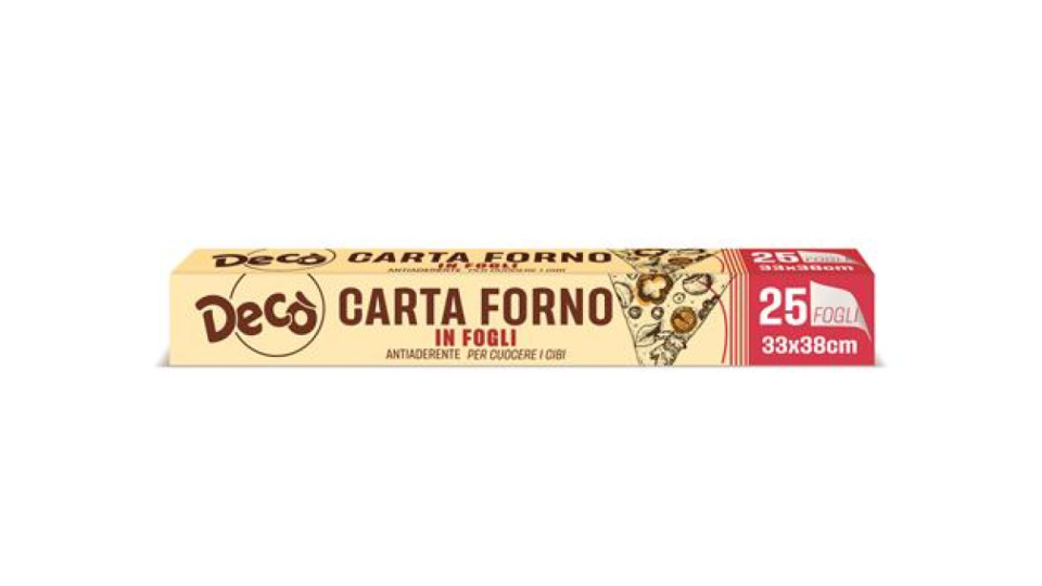 DECO 25 FOGLI CARTA FORNO33X38