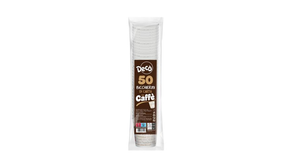 DECO BICCH.CAFFE 75MLCART.50PZ