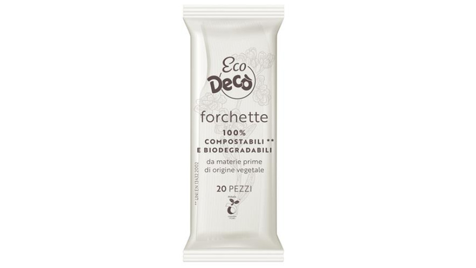 DECO ECO FORCHETTE BIANCHE 20P