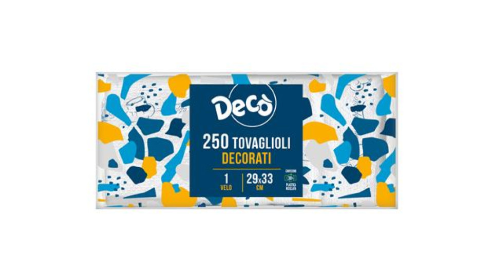 DECO TOVAG.1VEL DECORATO 250PZ