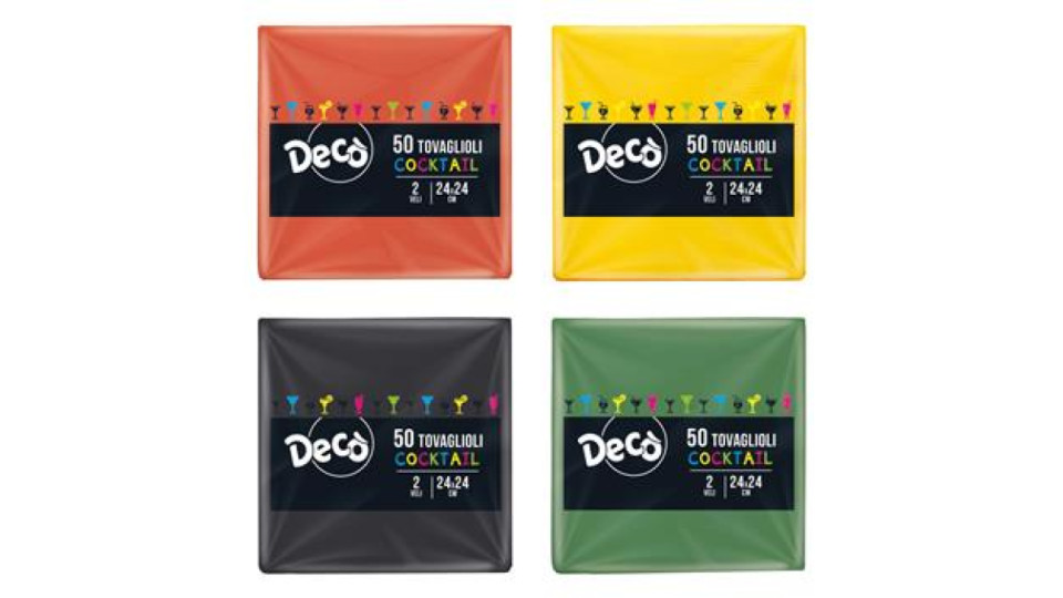 DECO TOVAG.COCKTAIL 2VELI 50PZ
